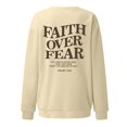 thumbnail image 5 of Tiweut Oversized Christian Sweatshirt Women Faith Over Fear Sweater Christian Religious Sayings Pullover Long Sleeve Shirt,Beige,L, 5 of 5