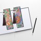 thumbnail image 5 of Cuadros Decorativos Marcapáginas con borla de cuero con forma de diamante especial, 2 uds., arte DIY (SQ03) Likrtyny embutido en tela, 5 of 7