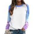 thumbnail image 4 of Bibifish Womens Sweatshirt Gradients Color Print Crewneck Raglan Sleeve Long Sleeve Pullover Tops Casual Loose Fit Daily Sweatshirts, 4 of 6