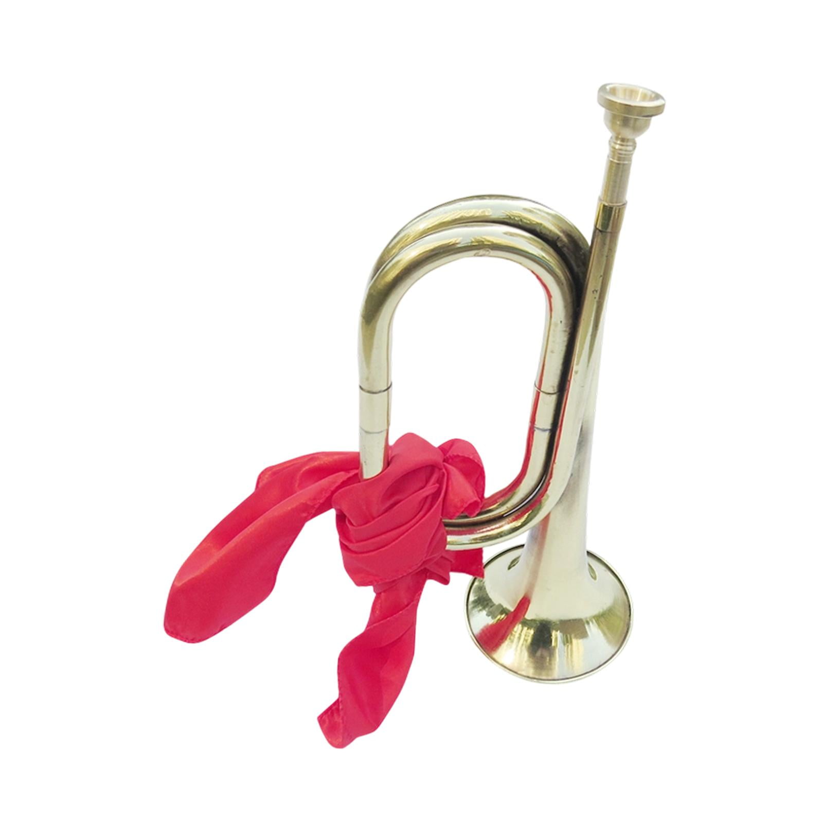 Brass Cavalry Trumpet Bugle Musical Instrument Thickened Material for School Band Training and Shows