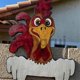 thumbnail image 3 of For chimpanzees animal head fence peeking yard art outdoor fence, 3 of 5