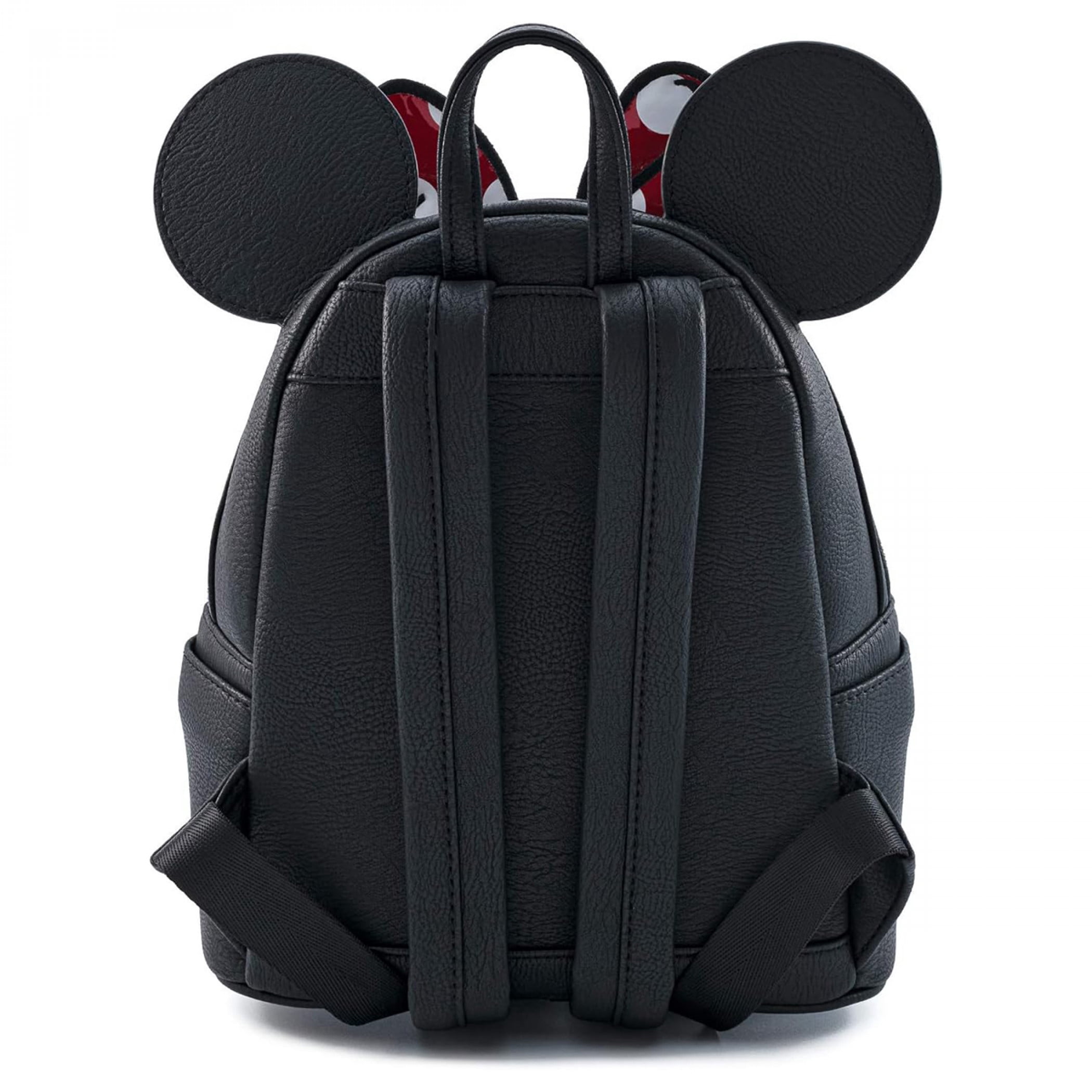 Disney Minnie Mouse Red Bow Ears Mickey Studded Mini Backpack Purse
