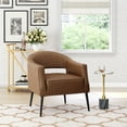 thumbnail image 2 of Berkeley Accent Chair Vintage Brown Accent Chair, Modern Style, Plush and durable faux leather fabric, Plywood, Indoor Living, 2 of 5