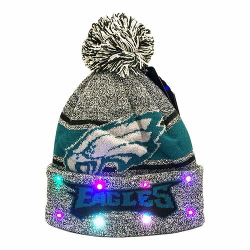 Eagles Light up Led Knit Pom Beanie 