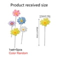 thumbnail image 2 of YardVibe 5 Pack 12" Outdoor Daisy Flowers, Metal Yard Art, Metal Flowers for Outside, Garden Stakes Decorative, Plants Garden Decor (Mix A), 2 of 8