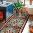thumbnail image 4 of Sonoro Kate 2x10 Area Rugs for Living Room Bedroom, Non Slip Boho Machine Washable Indoor Floor Carpet, Red, 4 of 7