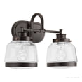 thumbnail image 7 of Urban Ambiance Luxury Vintage Electric Bath Fixture, Size: 11-1/4"H x 16-1/4"W, with Urban Industrial Style Elements, Olde Bronze Finish and Clear Shade, UHP2537, 7 of 7