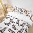 thumbnail image 2 of Castle Fairy Cartoon Gray Raccoon Bedding for Boys,Kawaii Animal Duvet Cover Full,Gray Black,Reversible,3pcs,No Comforter,1 Duvet Cover and 2 Pillowcases, 2 of 6
