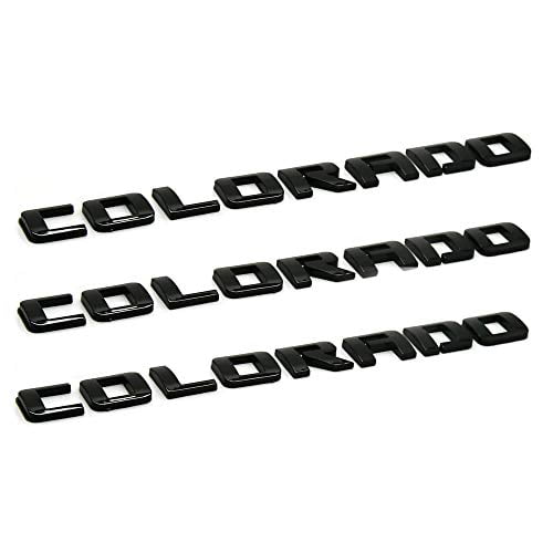 For Gmc Sierra Letter Emblem 3D Door & Rear Trunk Tailgate Badge Black 1Pc 