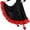 Black, variant on Girls Full Circle Belly Spanish Bull Dance Skirt Mexican Flamenco Ballroom Dancewear Red 7-8