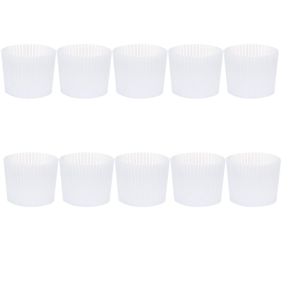 10pcs Silicone Heat-resistant Cup Sleeve Protective Non-slip Water Glass Cover Reusable Cone Sleeve for Bottle Mug