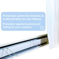 thumbnail image 2 of Protecteur de Rideau, 2 Ensembles de 3 Pcs – Garde de Sécurité Résistant à la Chaleur pour Chauffages Électriques de Plinthe, Installation Sans Outil/protecteur de Rideau pour Plinthe Chauffante, 6 Pcs, 2 of 5