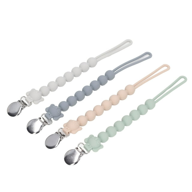 Cadena para chupete de bebé BuyWeekMX 4 piezas Silicona 23.6 cm
