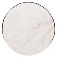 thumbnail image 3 of SAFAVIEH Zephyr Mid-Century Round Accent Table, White Marble/Black, 3 of 6