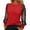 AW1-Red, variant on GBSYEWXS T-Shirts For Women Mesh Crew Neck Shirts Long Sleeve Solid Color Army Green Tops