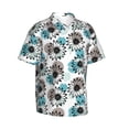 thumbnail image 3 of Xecao Watercolor Sunflower print Hawaiian shirt - a stylish short-sleeve button-down for men, perfect for casual beach and tropical outings., 3 of 9