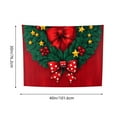 thumbnail image 3 of PRATYUS Christmas Wreath Tapestry Wall Hanging Bow Stars Print 40*30in, 3 of 5