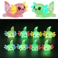 thumbnail image 2 of Miniaturas luminosas Axolotl, mexianum Ambystoma, decoración de micropaisaje de musgo nocturno, animales lindos, pecera, bricolaje, 8-15 piezas, 2 of 4