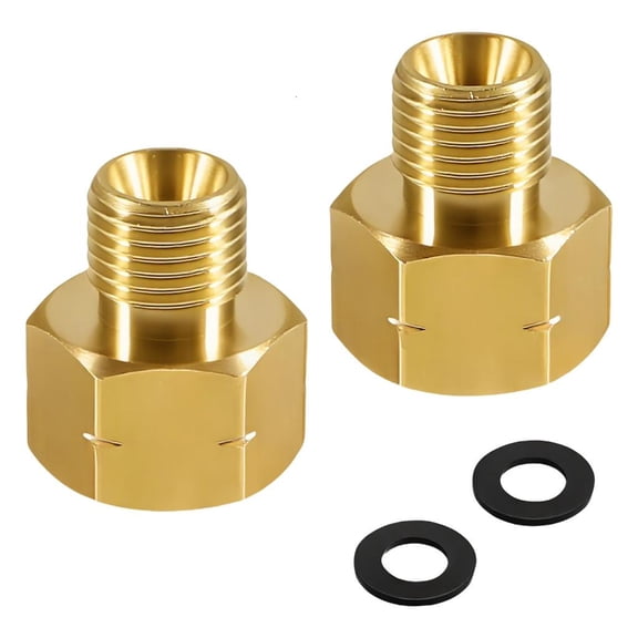 2Pcs 3/8Inch Female to 1/4Inch Male Thread Gas Hose Connectors Convert Adapter