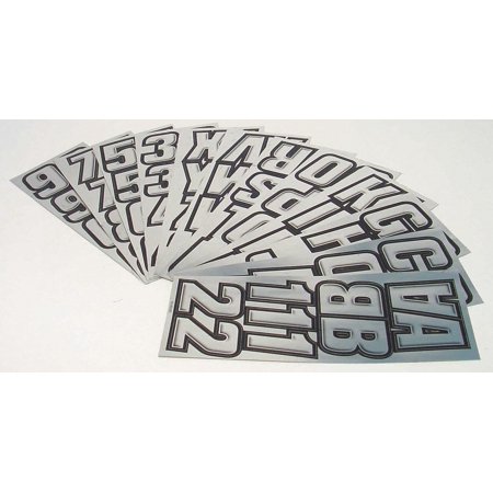 Hardline Products Number and Letter Combo Kit Chrome/Black GCHBLK500