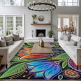 thumbnail image 4 of Abstract Tulip Flowers 6'x9' Area Rug for Living Room, Spring Colorful Floral Leaf Plant Non-Slip Floor Mat Rugs for Bedroom Dining Room, Indoor Large Carpet for Classroom, Nursery Rugs for Playroom, 4 of 9