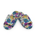 thumbnail image 2 of COEQINE Butterfly Boho Floral Blue Yellow Womens Open Toe Slippers Trendy Slip On House Slides Soft Fuzzy Slippers Portable Indoor Shoes Slip On Home Sandals Footwear for Guest Ladies Mom, 46-47, 2 of 7