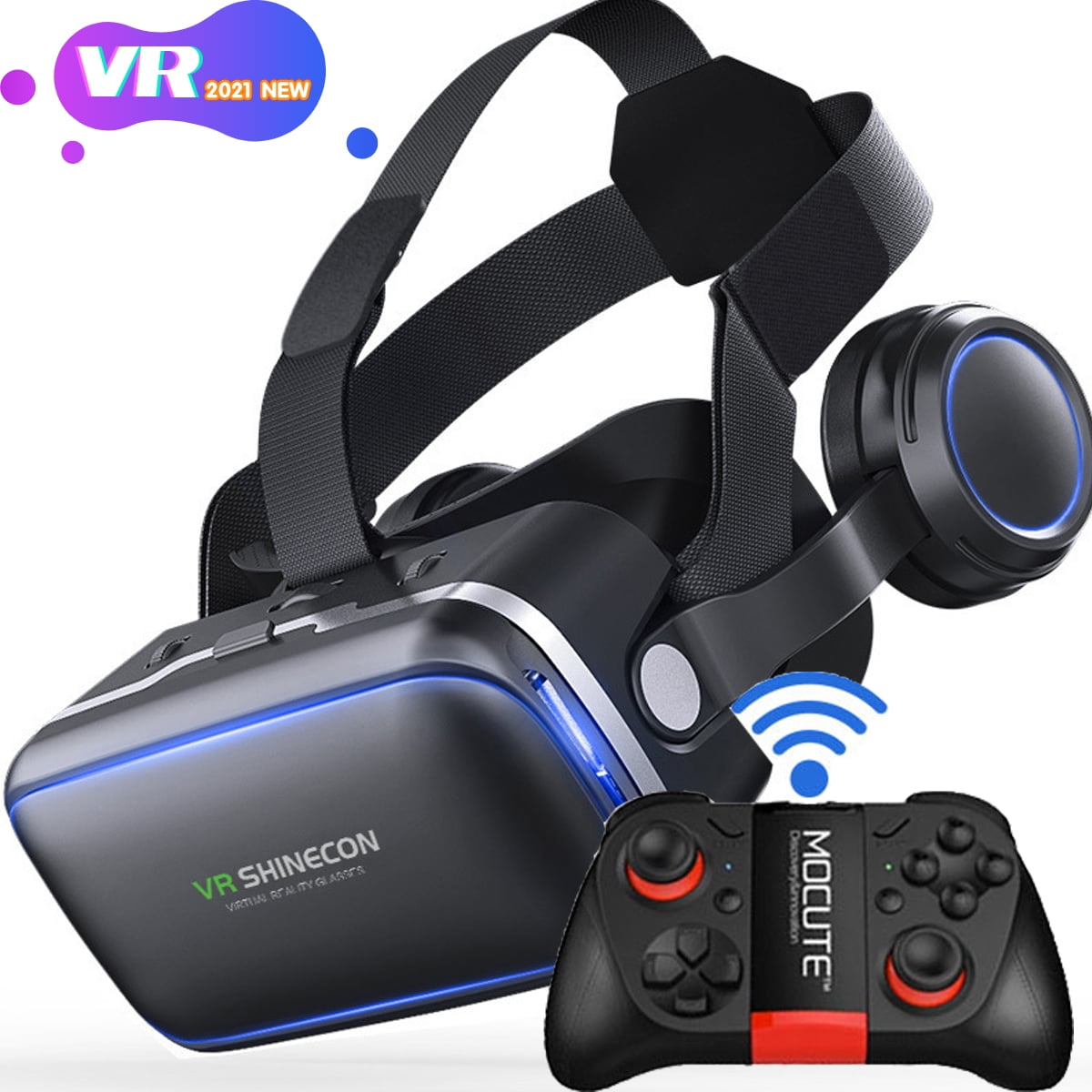 Verplicht Zelfgenoegzaamheid Nebu Upgraded version]XGeek 2023 VR Glasses with Remote Controller, 3D Glasses  Virtual Reality Headset for VR Games & 3D Movies, Eye Care System for  iPhone and Android Smartphones 3D VR Glasses（Black） - Walmart.com