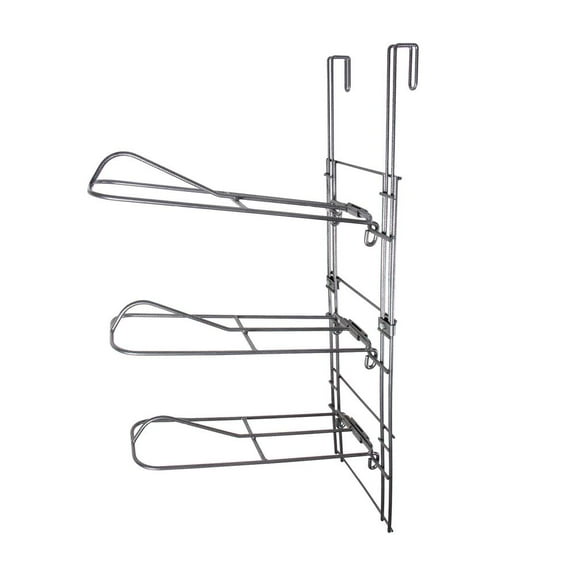 Easy-Up Pro Tiered Drop Down Saddle Racks |Space-Saving & Adjustable | 3 Tier | Gray Armor