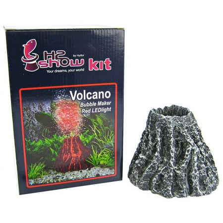 Hydor H2Show Volcano Bubble Maker with Red LED Light