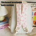 thumbnail image 3 of 3pcs Bow Pink Backpack ,Cute Kawaii Backpacks Set Large Capacity,Nylon Coquette Backpack With Bow Pattern,with Lunch Tote and Pencil Pouch, 3 of 8