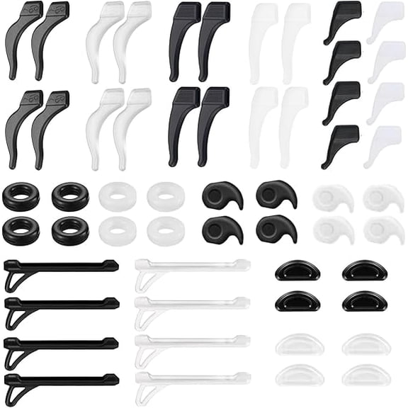 YMWVH Glasses Grips,32 PCS Anti-Slip Silicone Glasses Grips - Universal Eyewear Retainers Ear Hooks, Secure Fit for Sunglasses, Eyeglasses & Sports Use, Adults & Kids