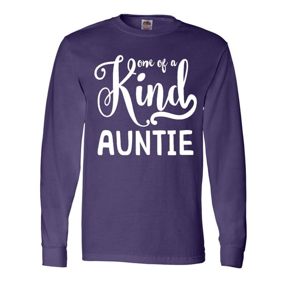 Inktastic Gift for Aunts | One of a Kind Auntie (white) Long Sleeve T-Shirt