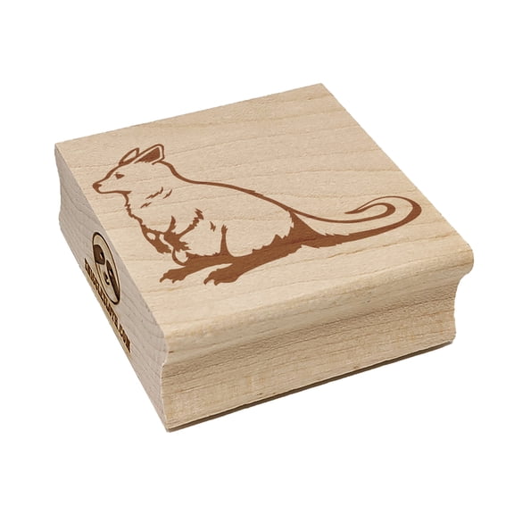 Red-Necked Wallaby from Australia Square Rubber Stamp Stamping Scrapbooking Crafting - Small 1.25in