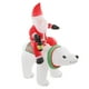 thumbnail image 3 of Oso inflable para montar en Papá Noel, resistente al agua, resistente a la decoloración, LED, decoración navideña para césped, jardín, patio, enchufe estadounidense de 100 a 240 V, 3 of 15