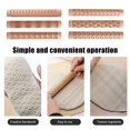 thumbnail image 1 of Paokuoon Clay Texture Clear Texture Wooden Rolling Pin Food Grade Slab Printing Handmade Pottery Clay Stamp Leaves Snowflake Water Ripple Pattern, 1 of 8