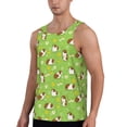 thumbnail image 2 of Gukieu Guinea Pigs Print Men's Quick Dry Fitness Vest, Round Neck Sleeveless Fitness Bodybuilding Top-X-Large, 2 of 7