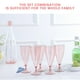 thumbnail image 1 of Juego plegable de copas de vino de 5 - Copas de champán de pata alta con base y botella de almacenamiento desmontables - Copas de plástico rompibles para picnic, piscina, fiesta y acampada, 1 of 2
