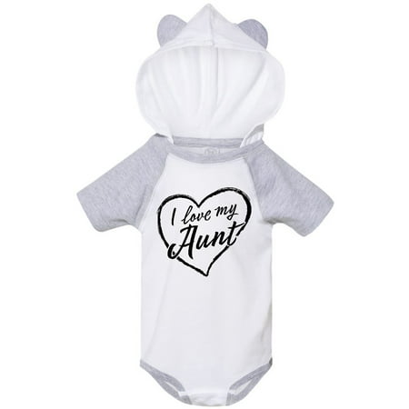 

Inktastic I Love My Aunt in Black Chalk Heart Gift Baby Boy or Baby Girl Bodysuit