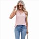 thumbnail image 3 of Chaleco de Corta Holgado de Color Liso con Cuello Redondo para Mujer, y Verano, Rosa, Talla L, 3 of 10