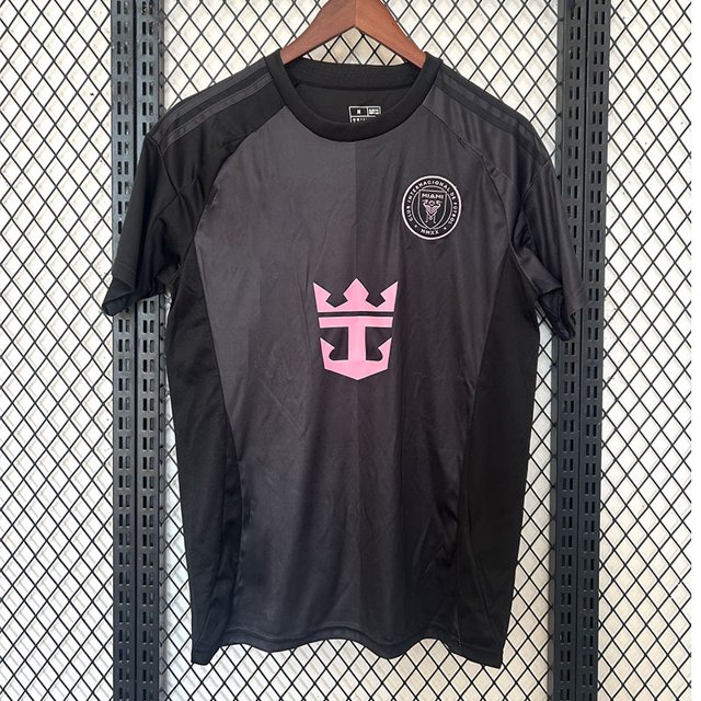 Camiseta De Fútbol Negra Y Roja Del Clásico De Verano De Visitante De Miami Para La Temporada 25-26L