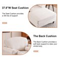 thumbnail image 4 of Aukfa Curved Arm Chaise Lounge Indoor Chair Oversized Mid-Century Modern Chair, 2 Pillows, Chenille, Beige, 4 of 10