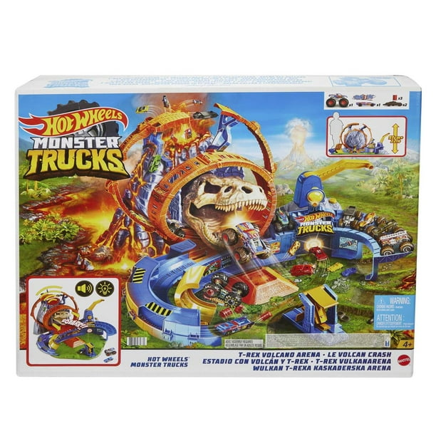 Pista Monster Trucks Hot Wheels T-Rex Volcano Arena