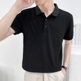 thumbnail image 3 of T-Shirt à Manches Courtes Texturé Rayé d'Été pour Hommes Mode Décontractée, 3 of 9
