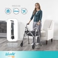 thumbnail image 2 of Stander Wonder Walker Plus Short, Two-Wheel Lightweight Junior Folding Walker, Regal Rose, 2 of 7