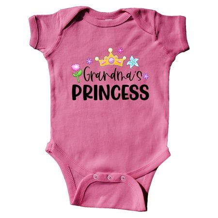 

Inktastic Grandma s Princess Crown and Flowers Gift Baby Girl Bodysuit