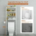 thumbnail image 3 of Capri 4-Tier Over-the-Toilet Storage Shelf, Bathroom Organizer Shelf Over Toilet, Freestanding Space Saver Rack with Adjustable Shelf and Basket, White, 3 of 11