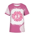 thumbnail image 3 of TIMIFIS Breast Cancer Awareness Pink Ribbon T-Shirt for Women Breast Cancer Shirts Causal Round Neck Printing Blouse Short Sleeve T-Shirt Summer Tops - Fall/Winter, 3 of 4
