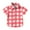 Red, variant on AUNVITO Boys & Girls School Uniform Shirt Checkered Pocket Short Sleeve Casual Cute Stylish