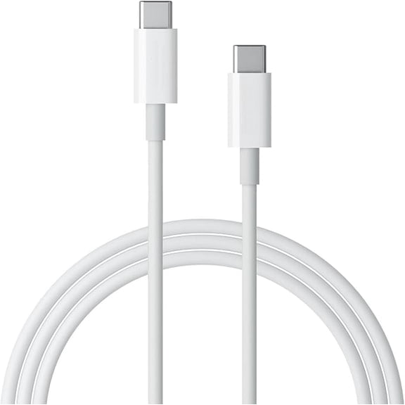 USB-C to USB-C Cable 6FT, Fast Charging and Data Sync Type-C Charger Cord Compatible with iPhone 17/16/15, Samsung Galaxy, iPad, White