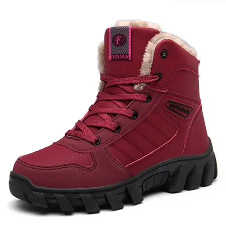 

Women‘s Warm Fleece Snow Boots Outdoor Lace Up Hiking Shoes Women‘s Footwear